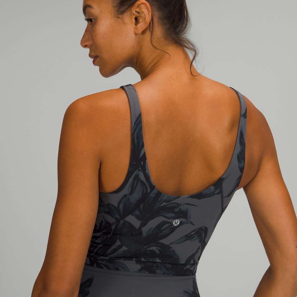 lululemon athletica Dark Gray Floral Racerback Tank - Picture 4 of 10